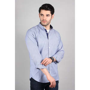 Chemise décontractée à carreaux XAVIER pour homme Unze London, coupe ajustée, taille XL, 100 % popeline, teinte unie, style professionnel - Product Image 4