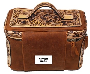 Étui à bijoux pour femme en cuir véritable fait main, style western bohème, sac cosmétique en cuir de vachette, taille personnalisable - Product Image 2