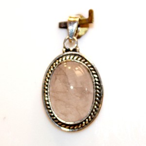 Lunette Réglage Fabriqué À La Main Rose Quartz Argent Sterling 925 Wrap Unisexe Pendentif Piedras Naturales Guérison Pierres De Cristal - Product Image 4