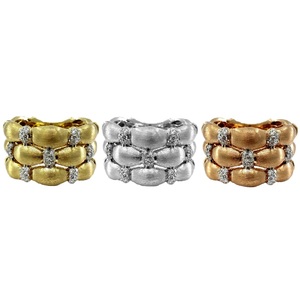Bague unisexe tendance en or rose massif 18 carats avec diamant naturel rond et pavé massif, idéale pour mariage, anniversaire et fête, cadeau - Product Image 4