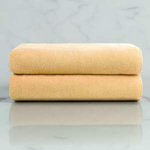 Serviette de piscine 100% coton de luxe, couleur jaune unie, séchage rapide, écologique, haute qualité, style moderne, personnalisable, diverses couleurs unies - Product Image 3