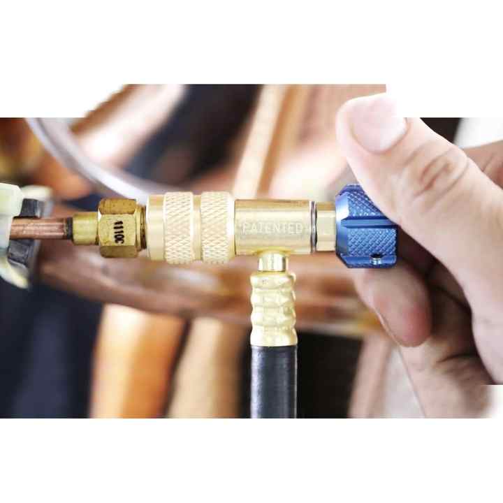 23335 - SS Black Diamond 120cm -1/4” Charging Hose - With Flow Valve - Safe Seal