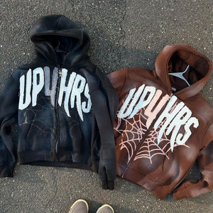 Premium Men's Boxy Cropped Sweatshirt <b>Short</b> <b>Sleeve</b> Streetwear <b>Hoodie</b> Custom Embroidery Logo Breathable DTG DTF Customizable - Product Image 1