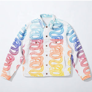 STITCHMODE Fashionable Antique Custom Logo High Quality All Over Print <b>Jacket</b> <b>Men</b> <b>Denim</b> <b>Jacket</b> for <b>Men</b> <b>Black</b> <b>Denim</b> <b>Jacket</b> - Product Image 3