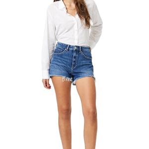 Hot High-Waisted Skinny <b>Women's</b> Denim <b>Jean</b> Shorts Breathable Eco-Friendly Casual Summer Straight Style - Product Image 3