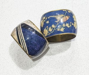 Brazalete de madera bohemio de moda con estampado de pájaro, esmalte de latón Multicolor, joyería clásica de acero inoxidable en forma de bola de aniversario - Product Image 1
