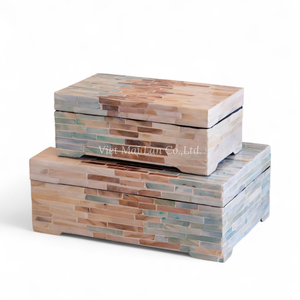 Boîte de rangement pour bijoux en nacre de luxe moderne faite à la main, design flexible et fonctionnel, pour les intérieurs élégants - Product Image 3