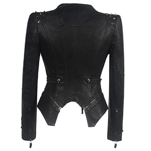 Vestes en cuir personnalisées pour femmes haut chauffé long meilleur prix de gros tissu teint coton matériau de remplissage logo authentique - Product Image 6