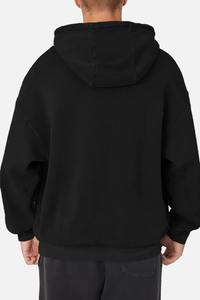 Sweat-shirt à capuche surdimensionné personnalisé pour homme, coupe droite, style streetwear, 100 % coton, hiver, logo brodé, vente en gros - Product Image 2