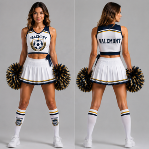 Ensemble jupe et crop top personnalisé pour femme, style Y2K, pour le jour du match, esprit d'équipe, fan de football, pom-pom girl - Product Image 3