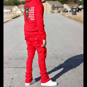 Conjunto Deportivo de Dos Piezas, Chándal, 100% Algodón, con Logotipo Bordado, Ropa Deportiva Urbana para Hombre - Product Image 5