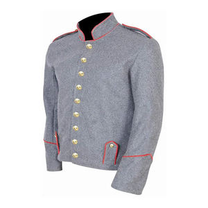 Chaqueta de Reproducción Civilista Confederada, Uniforme de Infantería del Sur, Abrigo de Lana Gris - Product Image 3