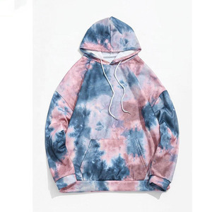 Venta al por mayor patrón personalizado Tie Dye Pullover Hombres Sudadera con capucha Tallas grandes Buena calidad Logotipo personalizado Aceptar sudaderas con capucha de alta calidad Hombres - Product Image 3