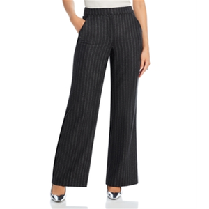 Pantaloni da Completo a Righe per Donna Veronica Beard in Nero Taglia S - Product Image 1