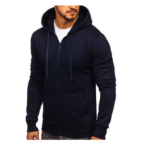 Sudadera con capucha y cremallera informal de lana para hombre con Capucha con cordón, ideal para capas en otoño e invierno, uso diario con estampado de puff - Product Image 6