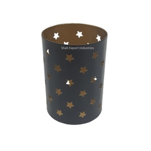 Portavelas votivo de Metal decorativo de lujo, forma redonda de Color Mehroon para el hogar y las decoraciones de boda, vela votiva - Product Image 6