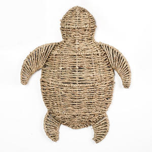 งานศิลปะแขวนผนังจากหญ้าทะเลสุดหรู ตกแต่งห้องด้วยงานถักมือรูปปู สำหรับตกแต่งผนังบ้าน - Product Image 6