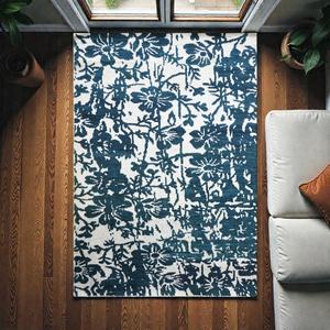 Hand Knotted Floral Area <b>Rug</b> <b>Modern</b> Blue & Ivory Design, Premium Wool, Handmade Luxury Carpet for <b>Living</b> <b>Room</b> & Bedroom - Product Image 6