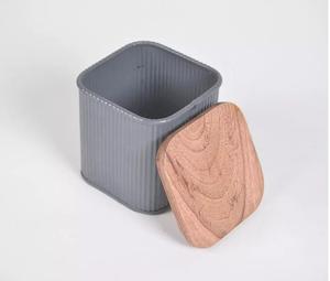 Recipiente de Metal de excelente calidad, caja de almacenamiento hecha a mano con tapa de madera, tamaño personalizado, precio barato al por mayor - Product Image 5