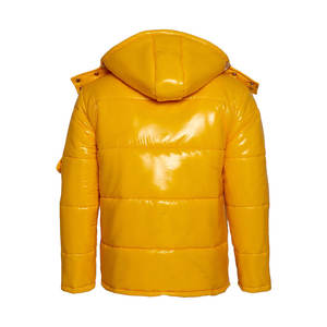 Blouson aviateur d'hiver de haute qualité pour hommes Style décontracté coton teint col à capuche avant Logo personnalisé vente en gros imperméable coupe-vent - Product Image 6
