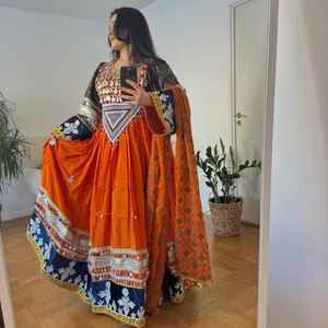 Afghani Vintage Dentelle Brodée à la Main Longueur au Sol Robe A-ligne Femmes Kuchi Confortable Respirant OEM Vente en Gros - Product Image 6