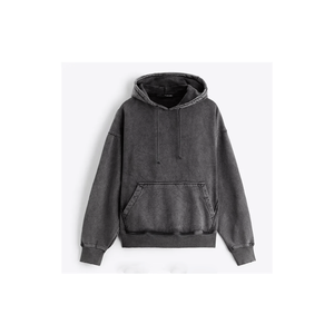 Estilo de tendencia de alta calidad de gran tamaño de peso pesado logotipo personalizado al por mayor precio nueva llegada ácido lavado sol desteñido Sudadera con capucha para hombres - Product Image 6