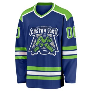 Maillot de hockey sur glace réversible personnalisé OEM, imprimé sergé vintage, antibactérien, séchage rapide, double face, pour équipe adulte, transfert thermique - Product Image 3