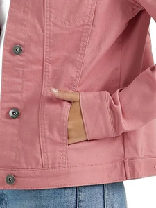 <b>Womens</b> Wholesale Casual Long Sleeve Denim <b>Jacket</b> Breathable Low Moq Warm Stylish Best Quality Customized Vintage Button Made - Product Image 4