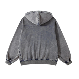 Sudadera con Capucha para Hombre, 100% Algodón Francés, Estilo Vintage, Lavado Ácido, Talla Grande, Estilo Urbano, Invierno, 6XL, Estampado - Product Image 2