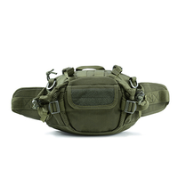 BEARKY Vert Polyester Fanny Pack Hommes Résistant À L'eau Taille Sac pour Femmes À La Mode Tactique Ceinture Sac