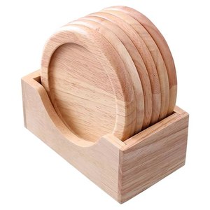 Ensemble de sous-verres classiques en bois artisanal, émail, céramique et résine - Décoration d'intérieur écologique et durable en provenance d'Inde - Product Image 4