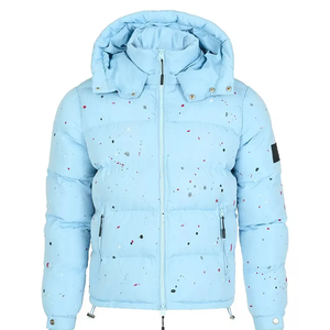 Vente chaude bleu hommes bulle doudoune haute qualité hiver surdimensionné détachable à capuche concepteur gonflé veste - Product Image 3