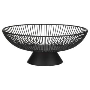 Standard Designer <b>Black</b> Color Powder Coated Heavy Duty Metal <b>Wire</b> Made Attractive Look Fruit And Bread Storage <b>Basket</b> Supplies - Product Image 2