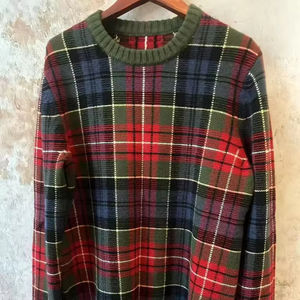 Jersey liso multicolor mezcla lana cuello redondo - Product Image 1