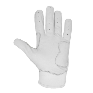 Gants de Frappeur de Baseball Softball Personnalisé de Couleur Blanche à Manchette Courte Gants de Frappeur d'Entraînement de Jeune Adulte en Cuir de Vachette de Qualité Supérieure - Product Image 2