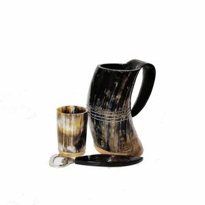 Authentic Eco-Friendly Viking Horn <b>Mug</b> Handmade Buffalo Horn Food Grade Medieval Style Religious Feng Shui Animal Beer <b>Mug</b> - Product Image 2