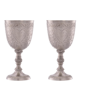 New Arrival Silver Plated Brass Goblet Chalice Luxury Drinking <b>Cup</b> <b>for</b> Party Wedding | Home Decor Gift Use Premium Durable - Product Image 1