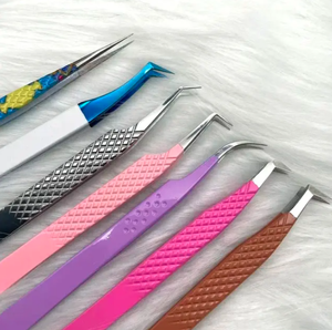 แหนบต่อขนตาปลายเฉียงความแม่นยำสูง พร้อมโลโก้ส่วนตัว แบรนด์ตามสั่ง - Product Image 4