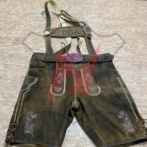 Shorts en cuir véritable suédé pour hommes, fabrication bavaroise, shorts en cuir bavarois personnalisés - Product Image 4