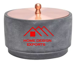 Recipiente Cilíndrico de Mármol con Tapa Metálica para Almacenar Alimentos y Especias, la Mejor Tendencia en Cocina - Product Image 1