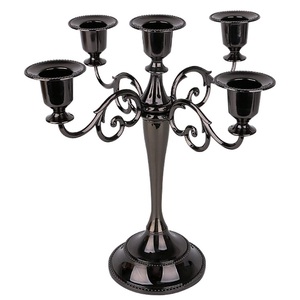Candelabro de Metal de diseño elegante, soporte para velas, diseño hecho a mano, candelabro de Metal de 5 brazos para piezas centrales de vajilla - Product Image 5