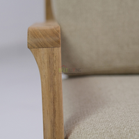 Canapé-lit en bois écologique avec coussin imperméable, design minimaliste moderne pour une utilisation en extérieur dans les cours d'hôtels et les parcs