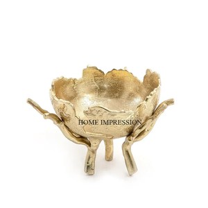 Bol de service jetable en aluminium artisanal décoratif luxueux et élégant pour les occasions festives, Ramadan, mariage, Diwali, écologique - Product Image 1