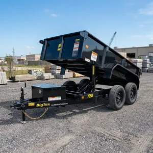 6×12 DUMP <b>TRAILER</b> 90SR-12 w/ RAMPS - Product Image 1