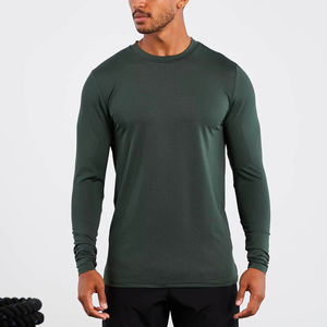 เสื้อยืดผู้ชายคอกลมแขนยาวระบายอากาศได้ดี330g ทรงหลวมสไตล์ลำลอง - Product Image 1