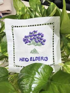 Fabricant de sachets de lavande brodés à la main, oreiller, sac à sachets, coton blanc, broderie Quang Thanh de haute qualité - Product Image 2