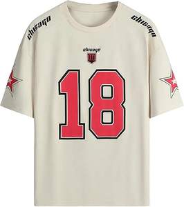 OEM Vente en gros 100% polyester T-shirt imprimé à manches courtes Maillot de football américain de haute qualité Logo personnalisé Été Grande taille - Product Image 1