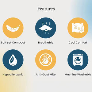 หมอนโพลีเอสเตอร์ทนทานป้องกันแบคทีเรียน้ำหนักเบาออกแบบได้เองสำหรับห้องนั่งเล่นและหอพัก - Product Image 3