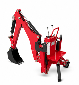 Compact Hydraulic <b>Backhoe</b> <b>Loader</b> Attachment Red High Digging Power Pump Included - Product Image 3