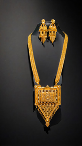 Antique Style <b>Necklace</b> Earrings <b>Set</b> with 22K Gold Plated Handmade <b>Necklace</b> Earrings <b>Set</b> For <b>Bridal</b> Wear Jewelry - Product Image 3